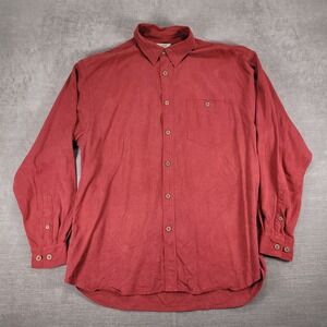 Tommy Bahama Silk Button Down‎ Shirt Long Sleeve Herringbone Casual Medium